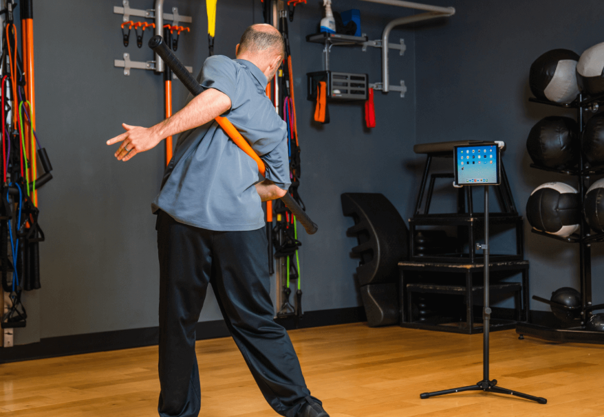 trainer teaching mobility