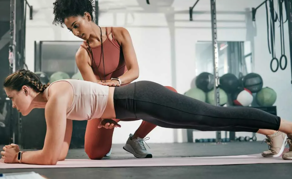 client receiving personalized training